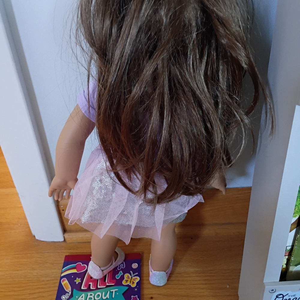American Girl Doll in Lavender Cupcake Outfit - Picture 2 of 2